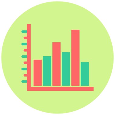 Histogram. Web simgesi basit illüstrasyon