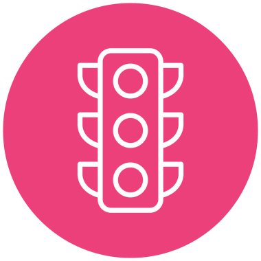 Trafik ışıkları düz vektör simgesi