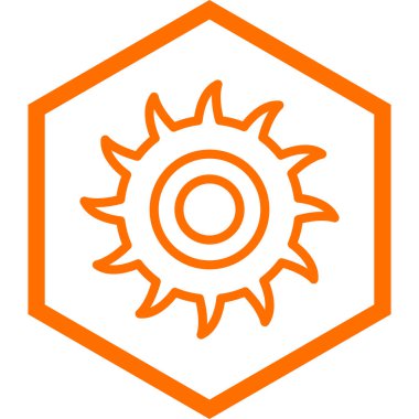 Güneş ikonu. Web için güneş sistemi vektör simgelerinin basit çizimi