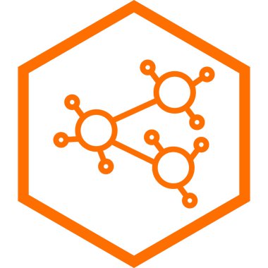 Molekül vektör simgesi modern basit illüstrasyon