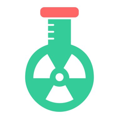 Kimyasal deney ikonu. vektör illüstrasyonu