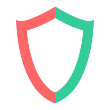 Kalkan simgesi. vektör illüstrasyonu