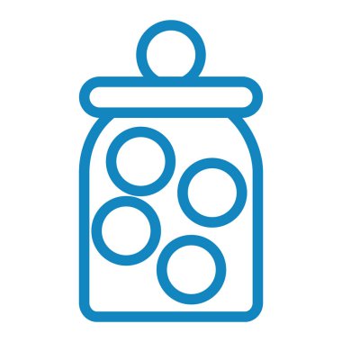 Reçel ikonu kavanozu. Web için çikolata şişesi vektör simgelerinin özet çizimi