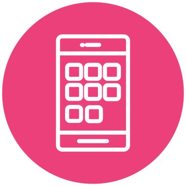 Cep telefonu. Web simgesi basit illüstrasyon