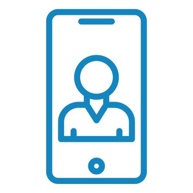 Cep telefonu simgesi, vektör illüstrasyonu