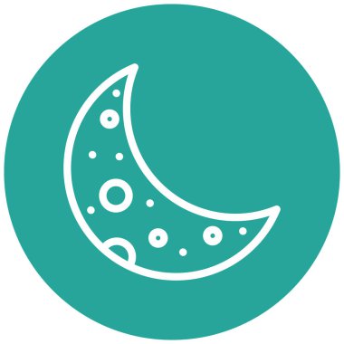 Ay. Web simgesi basit illüstrasyon