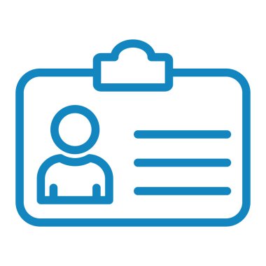 ID kart simgesi vektör illüstrasyonu