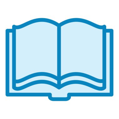 Açık kitap. Web simgesi basit illüstrasyon