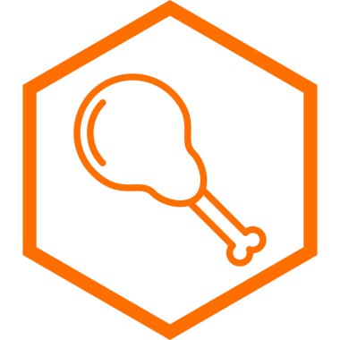 tavuk budu ikonu vektör illüstrasyonu