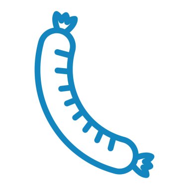 sosis simgesi vektör illüstrasyonu