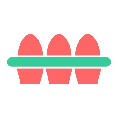 Paskalya yumurtası düz vektör simgesi