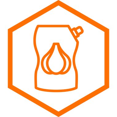 yağ şişesi simgesi, vektör illüstrasyonu