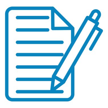 Pano, not defteri, kalem ve belge vektör simgesi