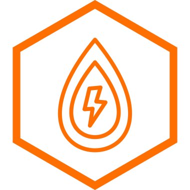 Bir damla simgesinin vektör illüstrasyonu