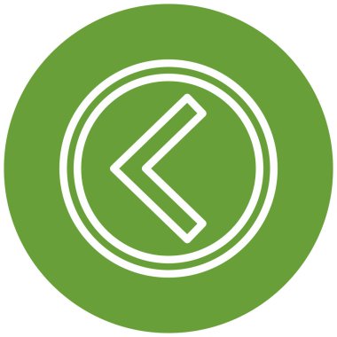 Sol ok simge vektör çizim