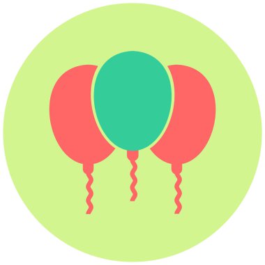 Balon. Web simgesi basit illüstrasyon