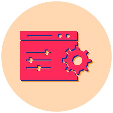 Ayarlama. Web simgesi basit illüstrasyon