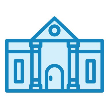 Müze. Web simgesi basit illüstrasyon 