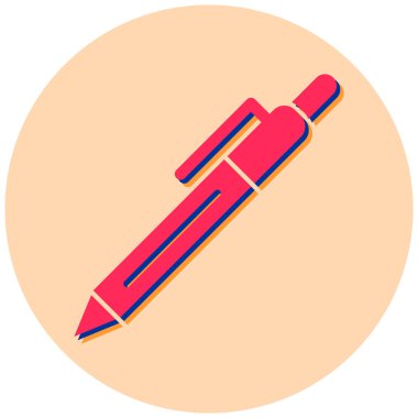 Kalem. Web simgesi basit illüstrasyon