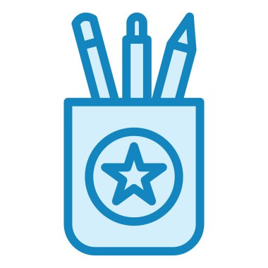 Kırtasiye modern simge vektör illüstrasyonu