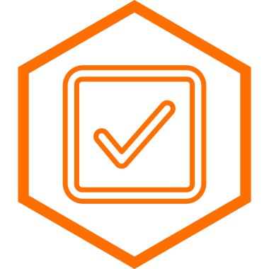 Moda biçimi izole edilmiş arkaplanda işaret simgesini işaretle