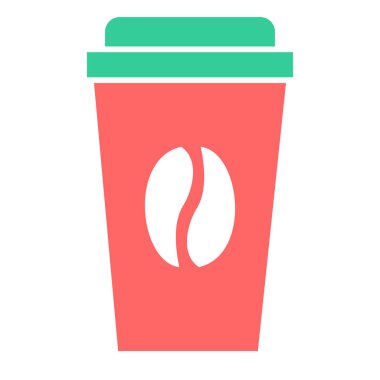 Kahve. Web simgesi basit illüstrasyon