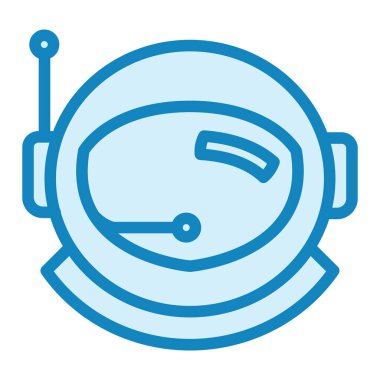 Astronot Miğferi. Web simgesi basit illüstrasyon