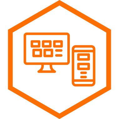 Modern aygıt simgesinin vektör çizimi