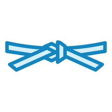 Karate Kuşağı modern simge vektör çizimi  