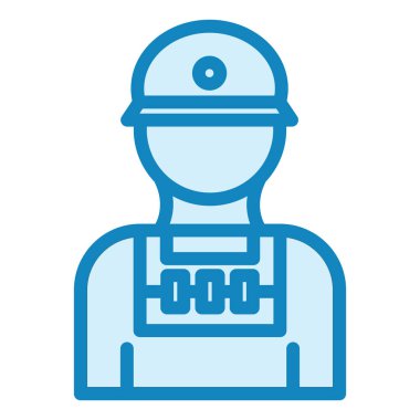 Asker modern simge vektör illüstrasyonu 