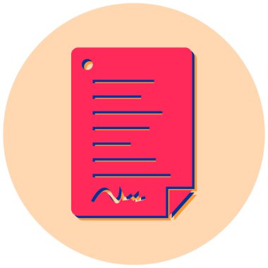 Belge. Web simgesi basit illüstrasyon