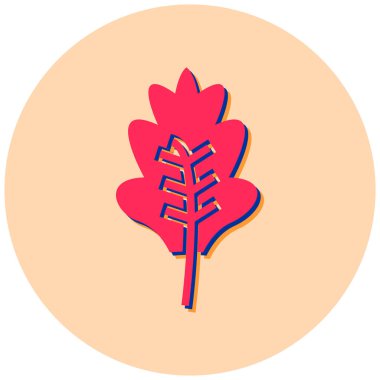 Yaprak. Web simgesi basit illüstrasyon