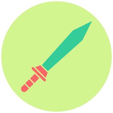 Kılıç. Web simgesi basit illüstrasyon