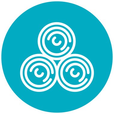 Bir dairenin dairesel simgesinin vektör çizimi