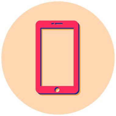 Cep telefonu. Web simgesi basit tasarım