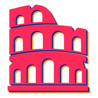 Bir bina simgesinin vektör illüstrasyonu