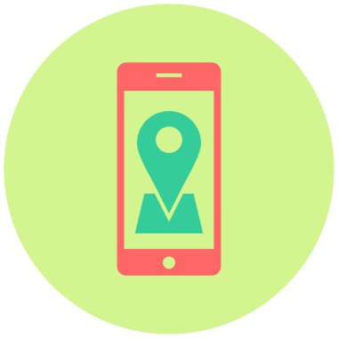 gps. Web simgesi basit illüstrasyon