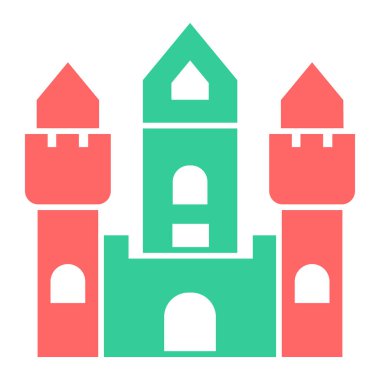 Şato. Web simgesi basit illüstrasyon