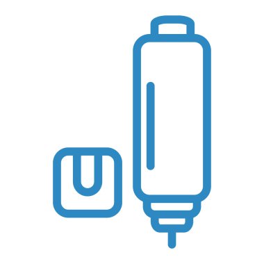 Güç tapası ikon vektörü. İnce çizgi işareti. izole edilmiş sınır sembolü çizimi