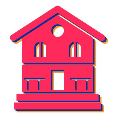 Ev. Web simgesi basit illüstrasyon