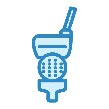 Golf kulübü ikonu vektör illüstrasyonu