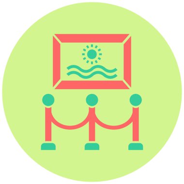 Sergi simgesinin vektör illüstrasyonu