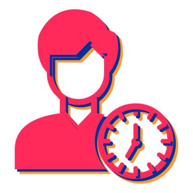 Saatli bir adamın vektör çizimi