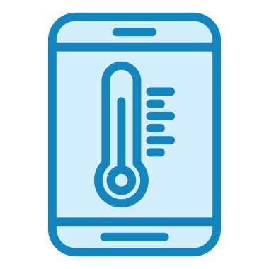 Termometre uygulaması. Web simgesi basit illüstrasyon 