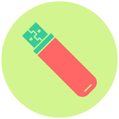 USB flash disk simgesi. vektör illüstrasyonu