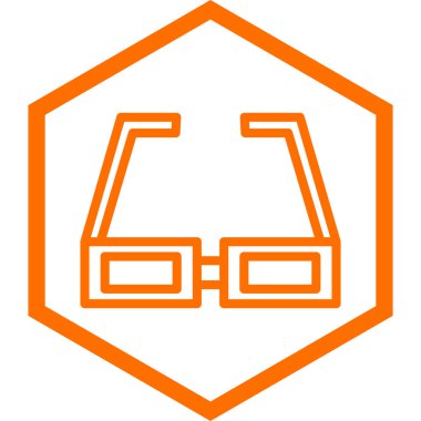 Gözlük. Web simgesi basit illüstrasyon