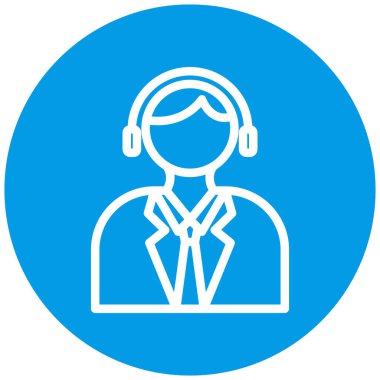 Müşteri desteği ikon vektör illüstrasyonu