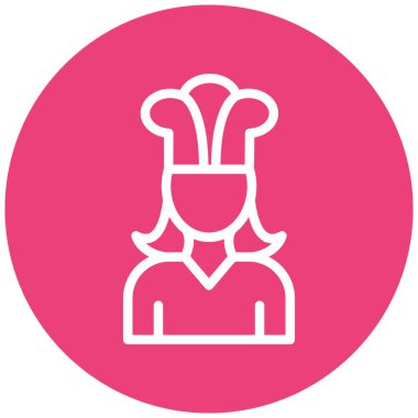 Şef vektör simgesi modern basit illüstrasyon