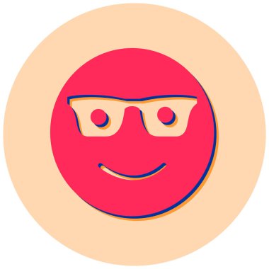  face emoticon web simgesi, vektör illüstrasyonu