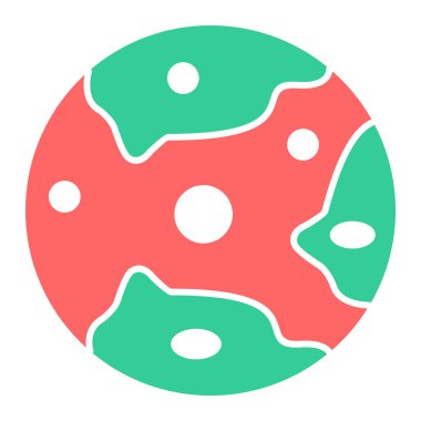 Gezegen. Web simgesi basit illüstrasyon